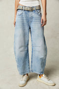 Loose-fitting straight-leg wide-leg jeans for women